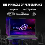 ⁦اسس لابتوب روج ستريكس G16 للالعاب بشاشة FHD IPS 16 انش 165Hz ومعالج انتل كور i7-13650HX، ذاكرة RAM DDR5 16GB، SSD 1TB، انفيديا جيفورس RTX 4060، واي فاي 6E، كيبورد انجليزي، ويندوز 11 هوم⁩ - الصورة ⁦10⁩