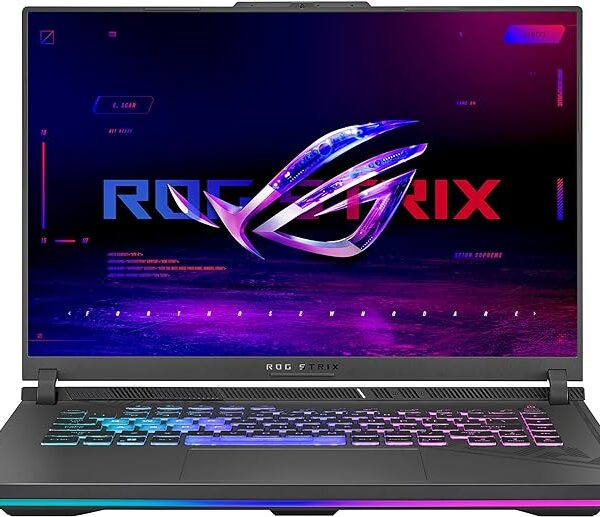 اسس لابتوب روج ستريكس G16 للالعاب بشاشة FHD IPS 16 انش 165Hz ومعالج انتل كور i7-13650HX، ذاكرة RAM DDR5 16GB، SSD 1TB، انفيديا جيفورس RTX 4060، واي فاي 6E، كيبورد انجليزي، ويندوز 11 هوم