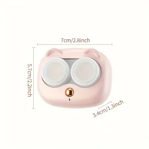 حافظة عدسات لاصقة مع تعقيم بالأشعة فوق البنفسجية، محمولة ومناسبة للسفر، 3 أقسام لتنظيم العدسات 1 90e6b24f 5c2d 45fe aa49 547b02ffb021