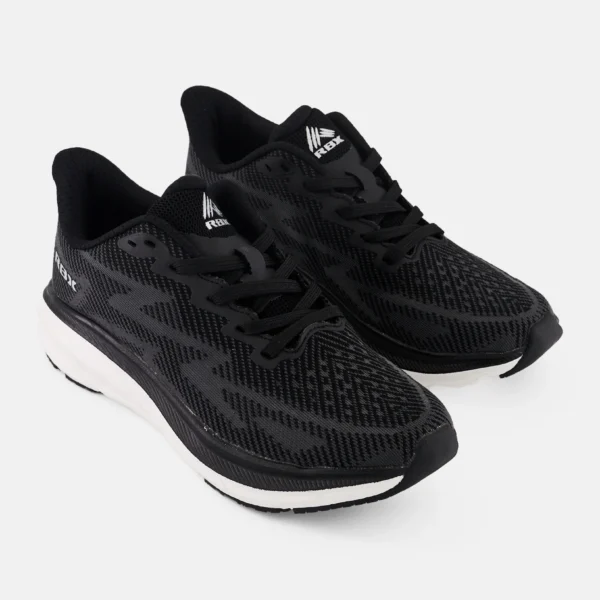 حذاء جري رجالي أسود برباط – تصميم مريح بشعار العلامة التجارية