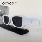 ⁦نظارات OCYCO المستقبلية ذات الإطار الكامل المربعة للترفيه اليومي، تصميم أنيق غير منتظم مع عدسات بولي كربونات و إطار، إكسسوارات نظارات مزخرفة ⁩ - الصورة ⁦3⁩