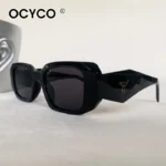 نظارات OCYCO المستقبلية ذات الإطار الكامل المربعة للترفيه اليومي، تصميم أنيق غير منتظم مع عدسات بولي كربونات و إطار، إكسسوارات نظارات مزخرفة 
