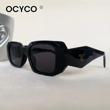 نظارات OCYCO المستقبلية ذات الإطار الكامل المربعة للترفيه اليومي، تصميم أنيق غير منتظم مع عدسات بولي كربونات و إطار، إكسسوارات نظارات مزخرفة