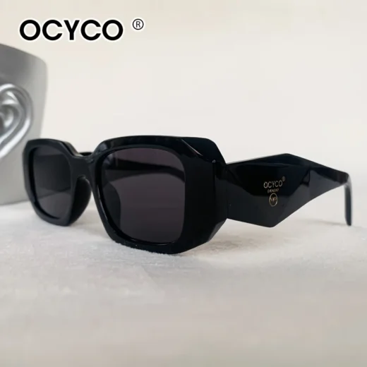 نظارات OCYCO المستقبلية ذات الإطار الكامل المربعة للترفيه اليومي، تصميم أنيق غير منتظم مع عدسات بولي كربونات و إطار، إكسسوارات نظارات مزخرفة