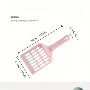مجرفة فضلات القطط البلاستيكية المتينة بمقبض مريح 1 b414745dd12a40aebf24a2f6375b6eac goods