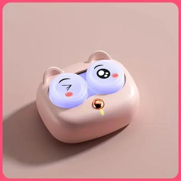 حافظة عدسات لاصقة مع تعقيم بالأشعة فوق البنفسجية – 3 أقسام وتنظيم ذكي للسفر والمنزل