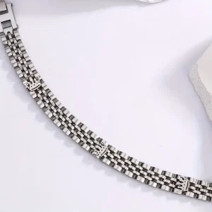 سوار رجالي من الفولاذ المقاوم للصدأ، 3 تاجات فضية، أناقة يومية مثالية للعمل 7 db07b65e 3516 4b17 a62a d4a1bb145471