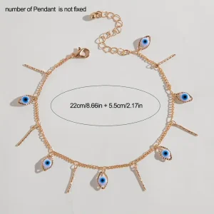 خلخال نسائي عين الحسد، تصميم شرابة وسلسلة ناعمة لإطلالة أنثوية، مناسب للتزيين اليومي أو أثناء الإجازات والمناسبات 1 efc578e9 656d 4ac4 b725 cedbe272662e