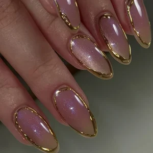 10 قطع أظافر صناعية لاصقة بنفسجية بتصميم عين القط اللامعة - شكل لوزي بطول متوسط مع تأثير مرآة 3D ولمسات ذهبية معدنية للمانيكير الأنيق 2 f1b3d7af f26d 4245 995c ede2602868f9