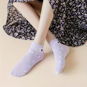 جوارب نسائية قصيرة برسمة دب ونقشة بولكا، 5 أزواج موضة الربيع والخريف، مثالية للإطلالات الكاجوال والستايل اليومي 5 035495c5 56b0 40c8 9eb3 b8f66ede01d0