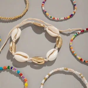 طقم مجوهرات بوهيمي 12 قطعة، أصداف ونجوم بحر بألوان عشوائية لإطلالة صيفية مميزة 3 0529c90b d057 42ce 8b7f 2cadc9b