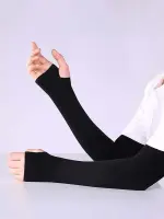 قفازات نسائية بلون موحد بدون أصابع، للعروس ومحبات الأناقة، تصميم أنيق وناعم يناسب فساتين الزفاف والسهرة - الصورة 8