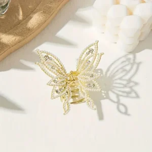 مشبك شعر نسائي فراشة مزين بالأحجار، إكسسوار نسائي أنيق للمناسبات والأعياد، متعدد الاستخدامات ويناسب مختلف تسريحات الشعر 6 1670b456 23e5 4053 af0c bcc8f88439f4