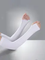 قفازات نسائية بلون موحد بدون أصابع، للعروس ومحبات الأناقة، تصميم أنيق وناعم