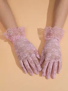 قفازات دانتيل نسائية بيج قصيرة للزفاف، إكسسوار أنثوي أنيق للعروس، مثالية لجلسات التصوير أو لإطلالة زفاف رومانسية كلاسيكية 1 1677410033f43a15050dc9ceeee88448f36b47c1ef