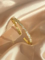 سوار راكول نسائي كف مفتوح بزركونيا مكعب