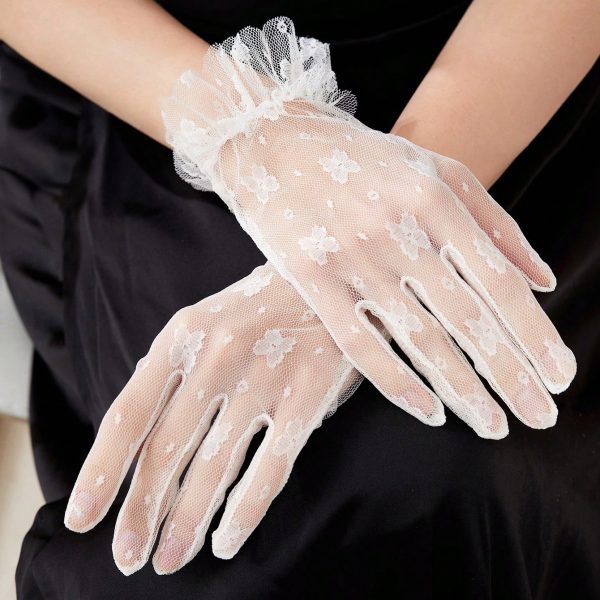 قفازات دانتيل نسائية للحفلات والفالنتاين، لمسة أنيقة للمناسبات