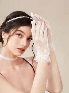 قفازات دانتيل نسائية للحفلات والفالنتاين، لمسة أنيقة للمناسبات، مثالية للاستخدام في جلسات التصوير أو الإطلالات الخاصة 4 1681789178252e0074b89706f8d588dd1e1401ae34