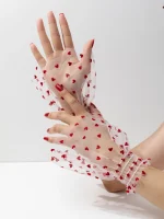 سوار أكمام نسائي أحمر بتصميم فراولة، أكسسوار جذاب لعيد الحب