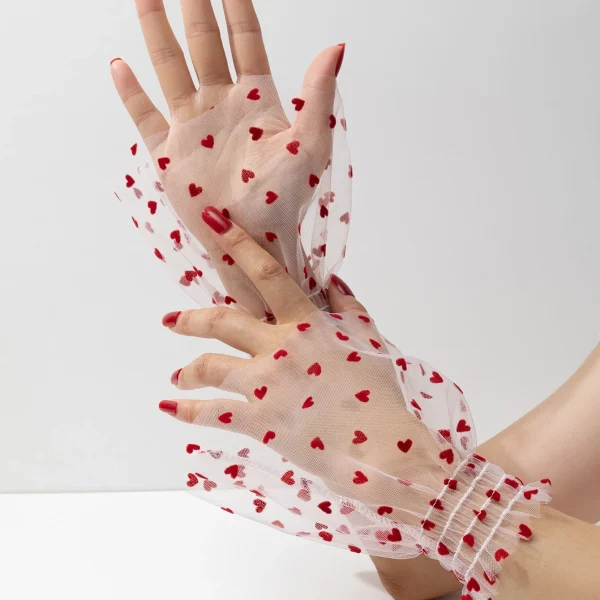 سوار أكمام نسائي أحمر بتصميم فراولة، أكسسوار جذاب لعيد الحب