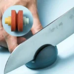 أداة شحذ سكاكين يدوية على شكل ضفدع كرتوني، خفيفة ومرحة وفعالة للمطبخ والتخييم، متعدد الاستخدامات، مثالي للمطبخ والرحلات - الصورة 2