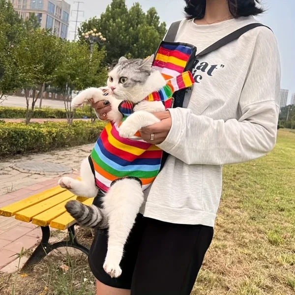 حقيبة ظهر للحيوانات الأليفة من النايلون مناسبه للكلاب والقطط