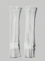 كمّات دانتيل تول أبيض بستايل فيري كور، إكسسوار أنثوي ناعم لعيد الحب، يضفي لمسة ساحرة إلى الفساتين أو الأطقم الرقيقة - الصورة 3