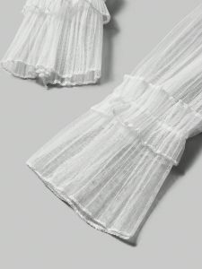 كمّات دانتيل تول أبيض بستايل فيري كور، إكسسوار أنثوي ناعم لعيد الحب، يضفي لمسة ساحرة إلى الفساتين أو الأطقم الرقيقة 2 17047161169d9c1c0b8a1441bea240bbd108655e76