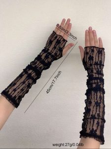 قفازات دانتيل نسائية طويلة بدون أصابع للربيع والمناسبات، هدية مثالية لعيد الحب 1 17091898117c997985fad557a34d87ea0e0706f1b9