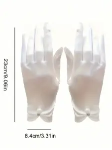 قفازات ساتان نسائية قصيرة بلؤلؤ صناعي، أنيقة للزفاف والحفلات والهالوين، تصميم كلاسيكي راقٍ يعكس الذوق الرفيع 1 1723969207badd9779538185c66a9ea93711e13f45