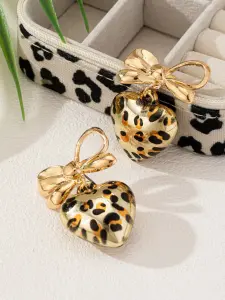 أقراط نسائية قلب وفيونكة فهد عصرية، هدايا عيد الحب وعيد الأم، يضفي لمسة فريدة على أي إطلالة 3 1730980985532bbb7d2a8c664b366adfaf0b129ef6