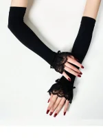 أكمام دانتيل وشيفون نسائية لحماية اليدين من الشمس