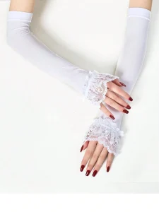 أكمام دانتيل وشيفون نسائية لحماية اليدين من الشمس، تصميم أنيق وخفيف للصيف 4 17388301934e6376343c01067031552db75790c503