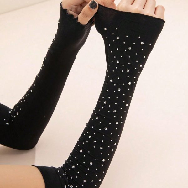 أساور معصم نسائية بكريستال وحواف كشكش، إكسسوار يدوي فاخر