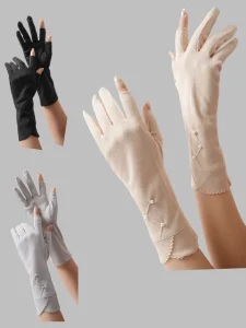 قفازات نسائية طويلة بدون أصابع مزينة باللؤلؤ، حماية من الشمس وأناقة للمناسبات 5 1741060361072c56985d6a2178d58eddb2f5ba43a2