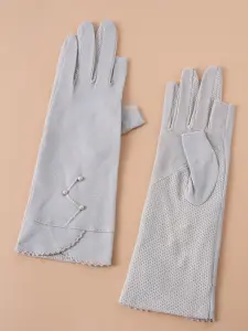 قفازات نسائية طويلة بدون أصابع مزينة باللؤلؤ، حماية من الشمس وأناقة للمناسبات 3 1741060460395ccedfab0f04ff210fee214b73b475