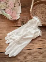 قفازات نسائية صيفية طويلة بدون أصابع، حماية من الشمس ولمس الشاشة، مرنة وتناسب مختلف قياسات الأذرع - الصورة 4