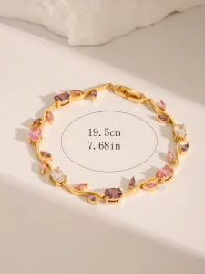 سوار زركونيا نسائي لامع مطلي مقاوم للبهتان، إكسسوار فاخر للنساء ومثالي كهدية عيد الأم 1 174324653797344bb896d765ed6b431736d722c0cd