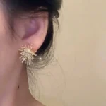 ⁦أقراط نسائية كريستال بتصميم ألعاب نارية، إكسسوارات صيفية لامعة للحفلات والشاطئ⁩ - الصورة ⁦3⁩