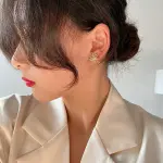 ⁦أقراط نسائية كريستال بتصميم ألعاب نارية، إكسسوارات صيفية لامعة للحفلات والشاطئ⁩ - الصورة ⁦2⁩