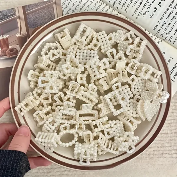 مشابك شعر فرنسية نسائية صغيرة مزخرفة، 30 قطعة