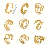 خواتم ستانلس ستيل، خواتم على شكل قلب، مجوهرات هيب هوب، خواتم عصرية، خواتم فضة، خواتم مقاومة للصدأ، خواتم قابلة للتعديل، إكسسوارات نسائية، خواتم هدية