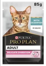 Purina Pro Plan Delicate Digestion، طعام رطب للقطط ذات الهضم الحساس، نكهات متنوعة للقطط البالغة - الصورة 7