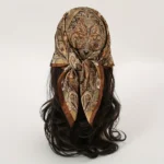 1 قطعة وشاح نسائي فاخر أنيق بتصميم ملون، 70*70 سم، مثالي للاستخدام اليومي والهدايا