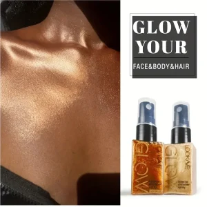 بخاخ هايلايتر لؤلؤي للوجه والجسم، تفتيح وتوهج فوري بتركيبة خفيفة وثبات طويل، تصميم مدمج وسهل الحمل في الحقيبة 9 24960790 118d 4cb1 b15a e1602d81d24a