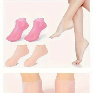 أقنعة القدم من السيليكون، قفازات ناعمة وواقية لترطيب اليدين والقدمين، ملين للبشرة المتشققة، مزيل للجلد الميت، خالٍ من العطور، للاستخدام في الشاطئ والسبا 1 أقنعة القدم من السيليكون، قفازات ناعمة وواقية لترطيب اليدين والقدمين، ملين للبشرة المتشققة، مزيل للجلد الميت، خالٍ من العطور، للاستخدام في الشاطئ والسبا