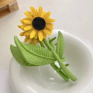 مشابك شعر نسائية بتصميم زهور دوار الشمس والنرجس، طقم أنيق من قطعتين للاستخدام اليومي 7 2722eaca f3f9 4a2f b83d 558896579398