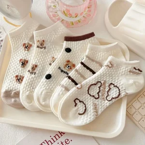 جوارب نسائية قصيرة بطبعة دب كرتوني، 5 أزواج مريحة بلون القهوة، مناسبة لجميع الفصول، خاصة الربيع والخريف 7 283777cc 6817 4504 a3ec 0555cd0b675e