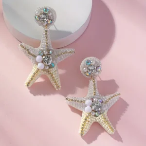 أقراط بوهيمية نسائية يدوية، نجمة الشاطئ من مي تشوين، إكسسوار صيفي أنثوي، هدية مثالية لعاشقات الإكسسوارات 4 2cae3780 2cca 4b51 a08d 8302440c73ee