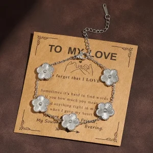 سوار زهري نسائي ذهبي أنيق مع بطاقة حب، مناسب للارتداء اليومي والمناسبات الخاصة 3 3503f9a3 d31a 4f46 aa55 411ac30b4db0